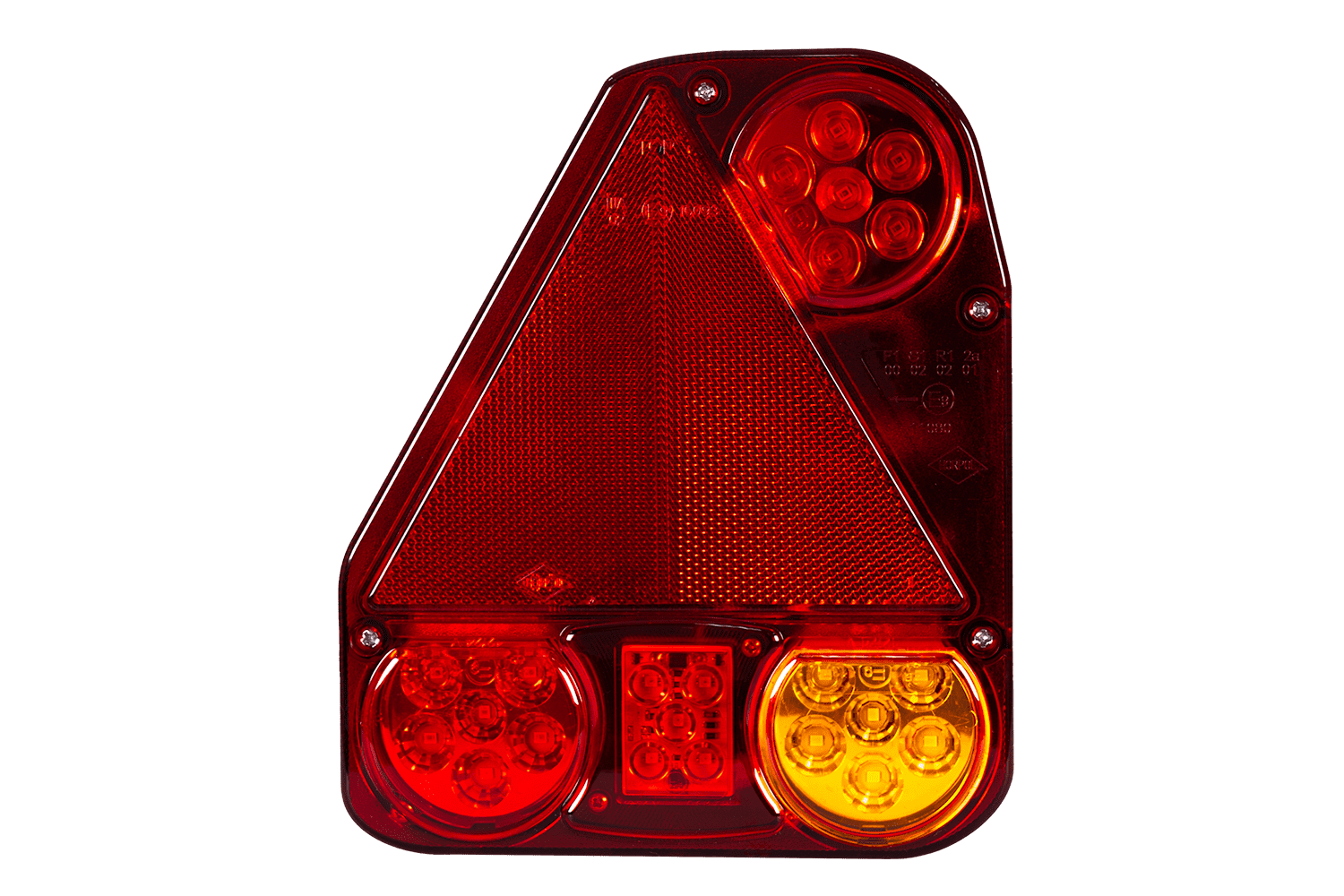 Unitec Riflettore Triangolare Rosso Per Rimorchio – Anhänger Zubehör – Omologato (160x160x8 Cm)